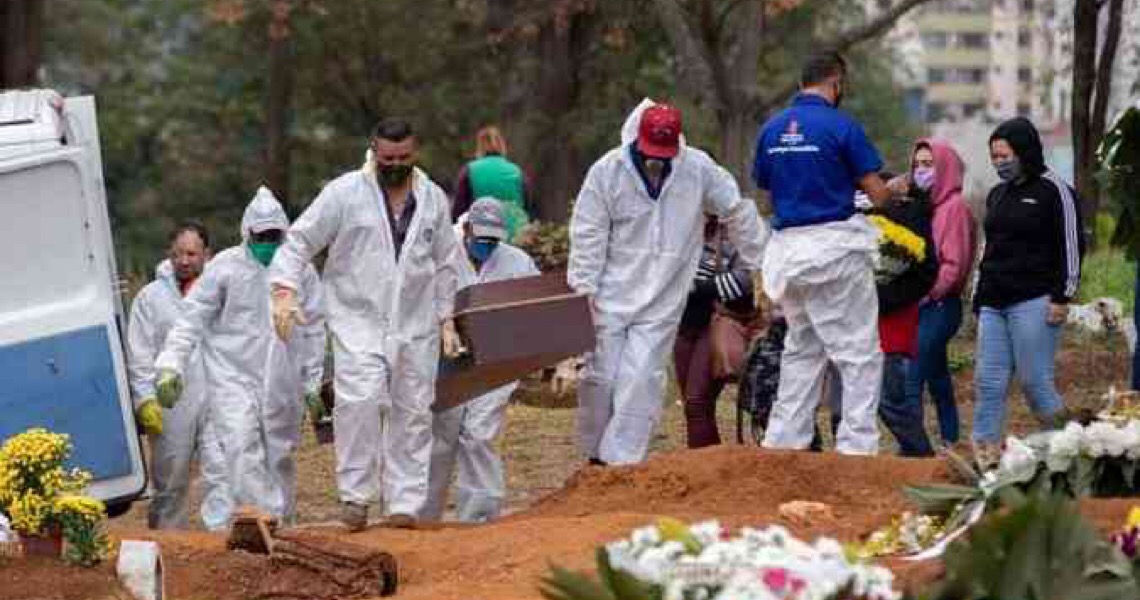 População morta por covid-19 no Brasil equivale a todo Sudoeste/Octogonal