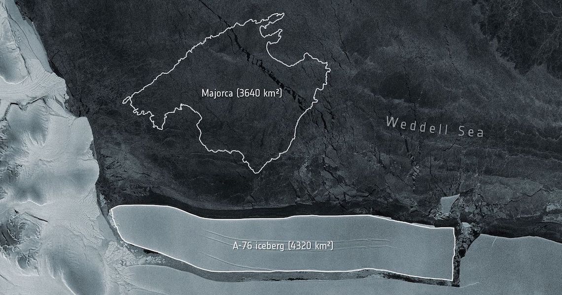 Iceberg gigante se desprende na Antártica
