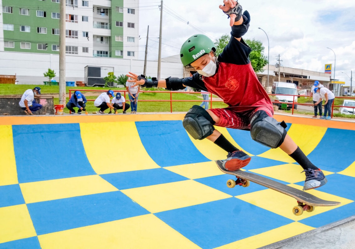 Uma pista novinha para os skatistas de Águas Claras