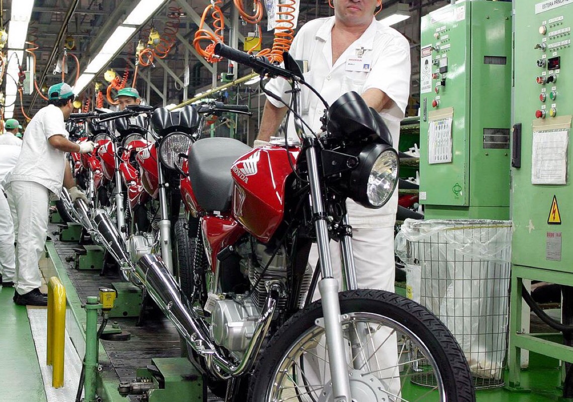 Produção de motocicletas aumenta 13,9% no primeiro semestre de 2023
