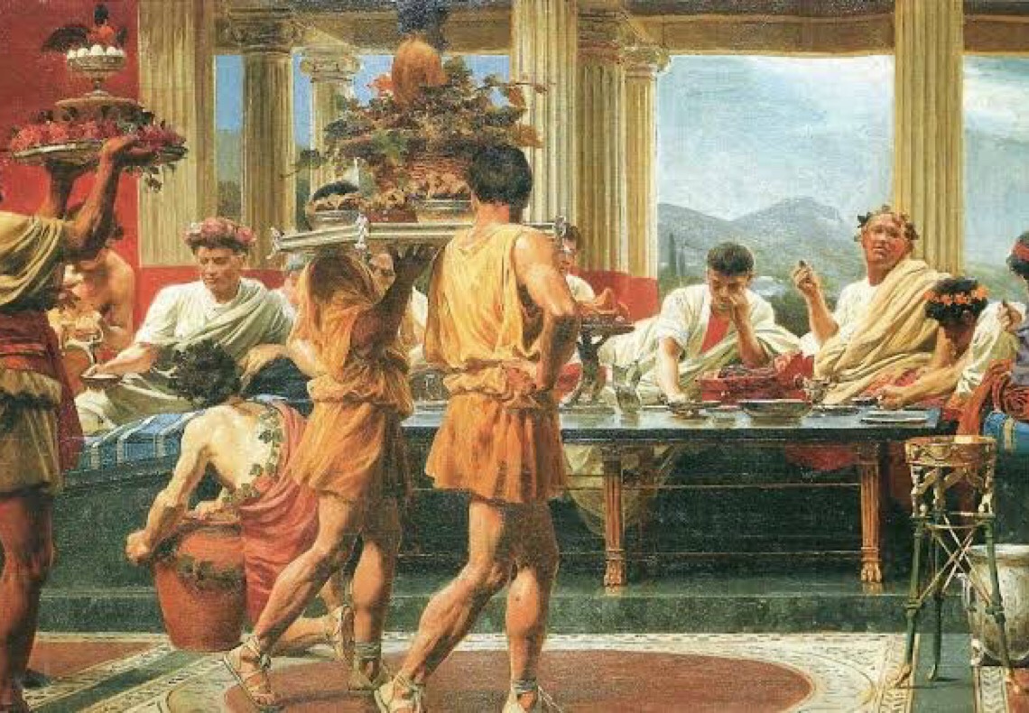 Como eram os banquetes e rituais das antigas festas romanas