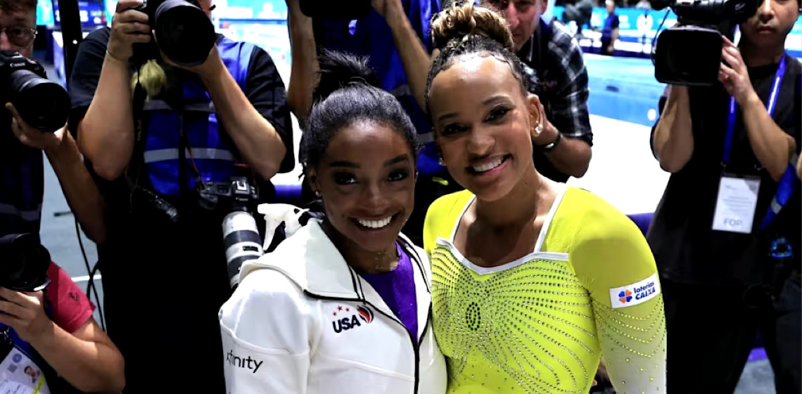 Por Matheus Leitão; A mais importante vitória de Rebeca Andrade e Simone Biles
