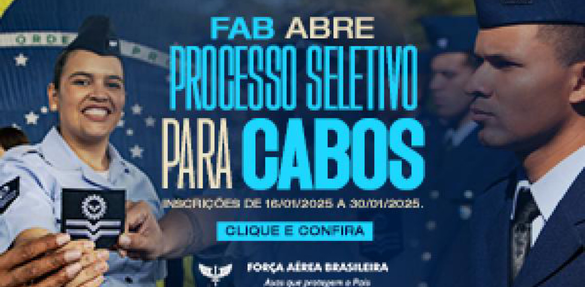 FAB abre processo seletivo para serviço militar temporário em 2025