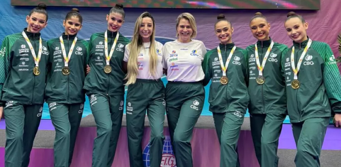 Na estreia de 'Evidências', Brasil conquista ouro na ginástica rítmica