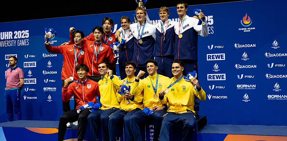 Brasil leva medalha na natação, a 1ª nos Jogos Mundiais Universitários 