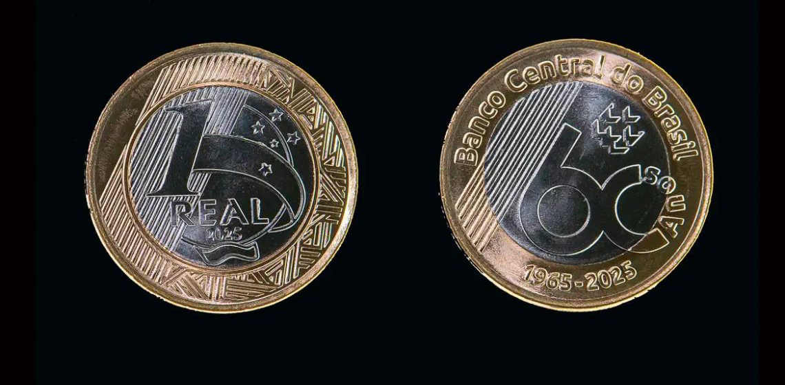 Banco Central lança moeda comemorativa de R$ 1 pelos 60 anos do órgão