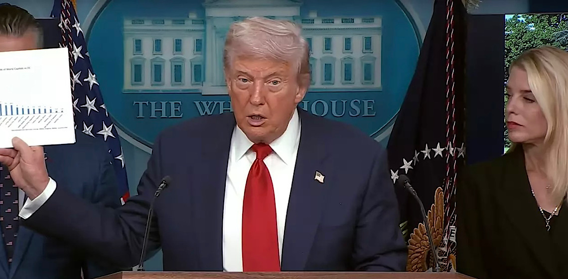Donald Trump usa dados errados ao citar Brasília como ‘capital violenta’