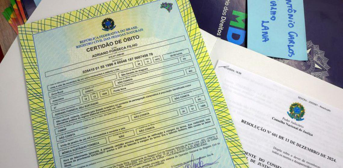 Governo brasileiro entrega 21 certidões de óbito retificadas de mortos e desaparecidas na ditadura militar