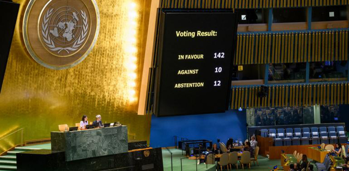 Organização das Nações Unidas aprova plano com prazos para solução de 2 Estados entre Israel e Palestina