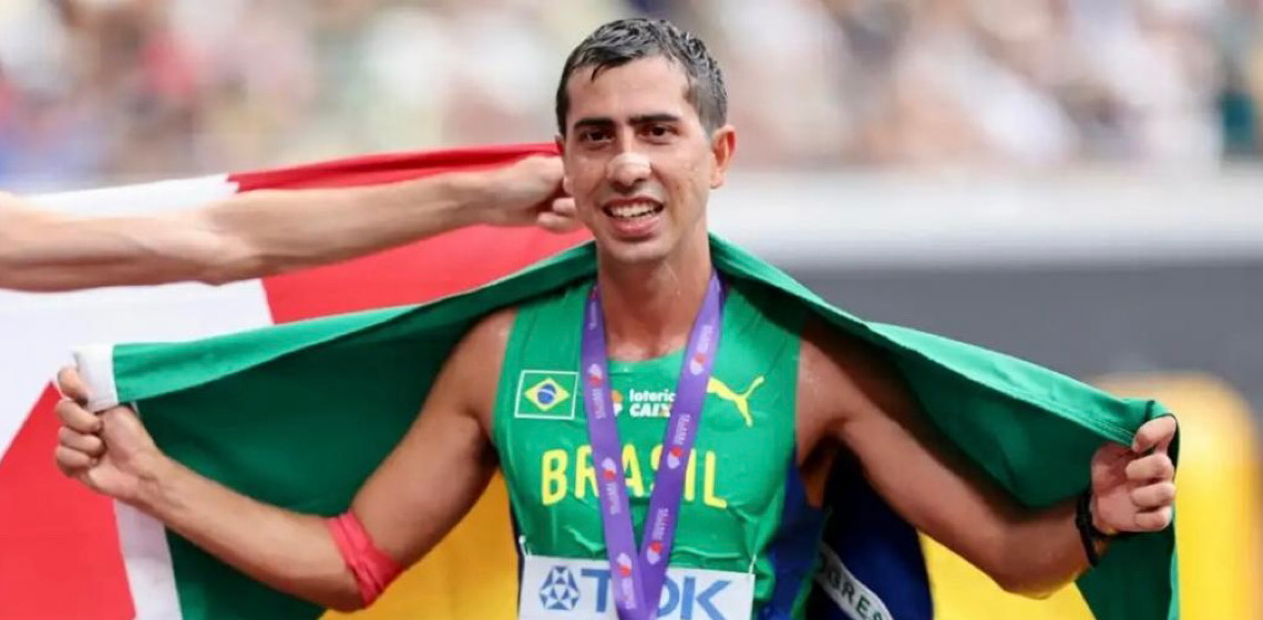 Caio Bonfim é prata na prova de 35 km do Mundial de Atletismo