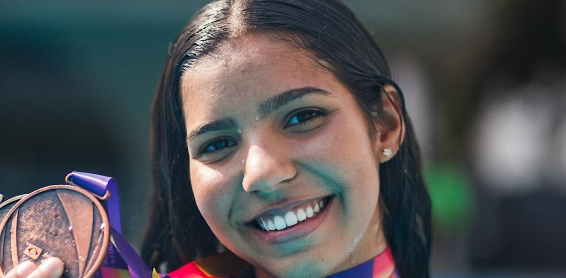 Nadadora pernambucana conquista quatro medalhas nos Jogos da Juventude