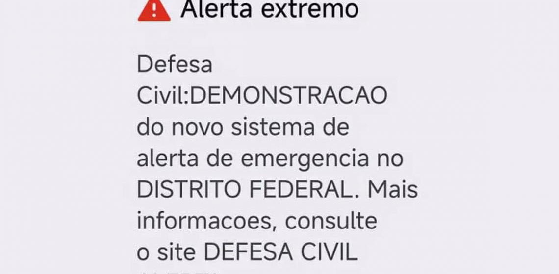 Defesa Civil testa aviso de desastre via celular no DF, GO, MS e MT
