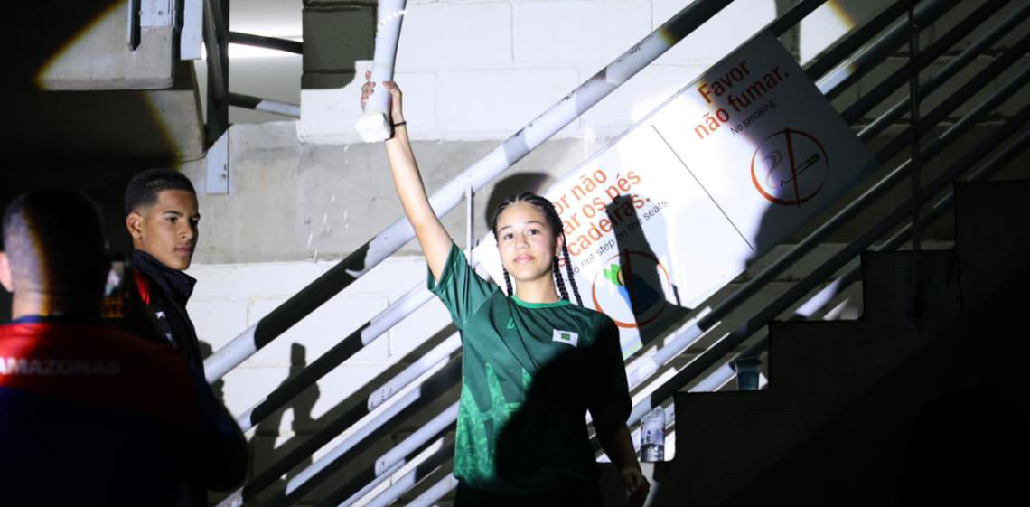 Atletas do DF participam da cerimônia de abertura dos Jogos Escolares Brasileiros