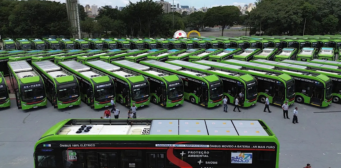 Fundo internacional de R$ 500 milhões quer acelerar troca de ônibus a diesel por elétricos no Brasil