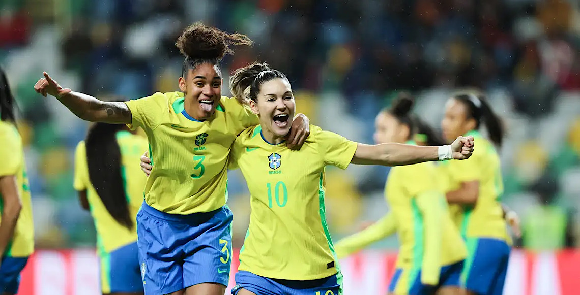 Seleção Feminina do Brasil fecha 2025 com goleada de 5 a 0 sobre Seleção Feminina de Portugal 