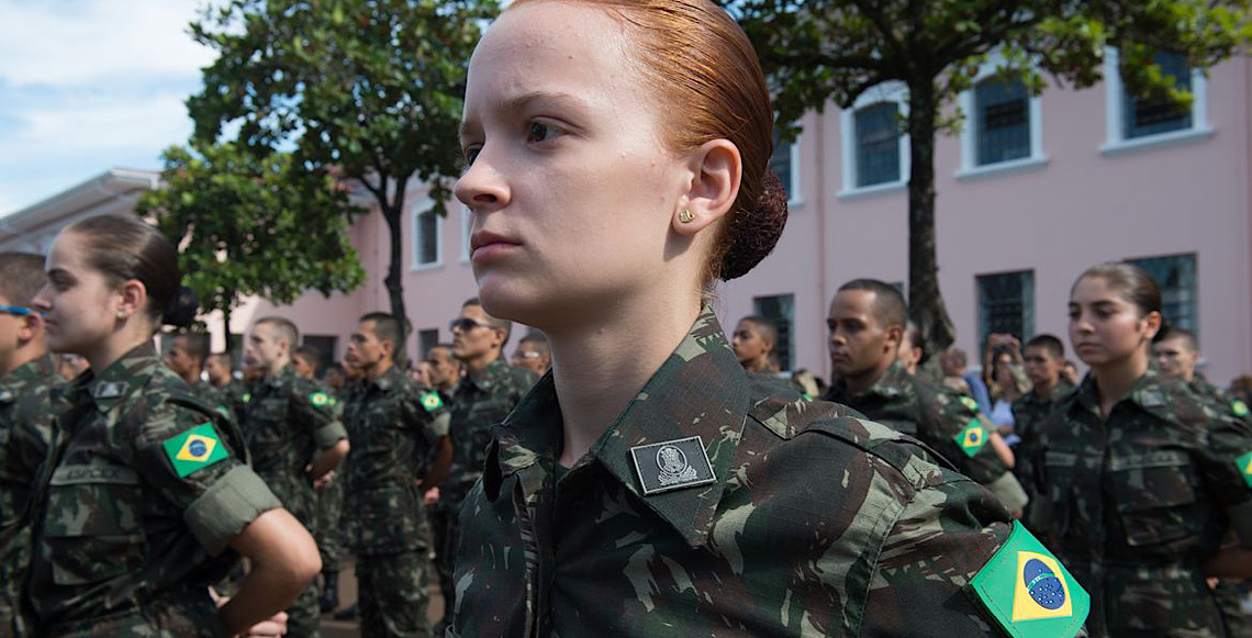 Exército brasileiro inicia no Rio de Janeiro incorporação da 1ª turma de mulheres recrutas 