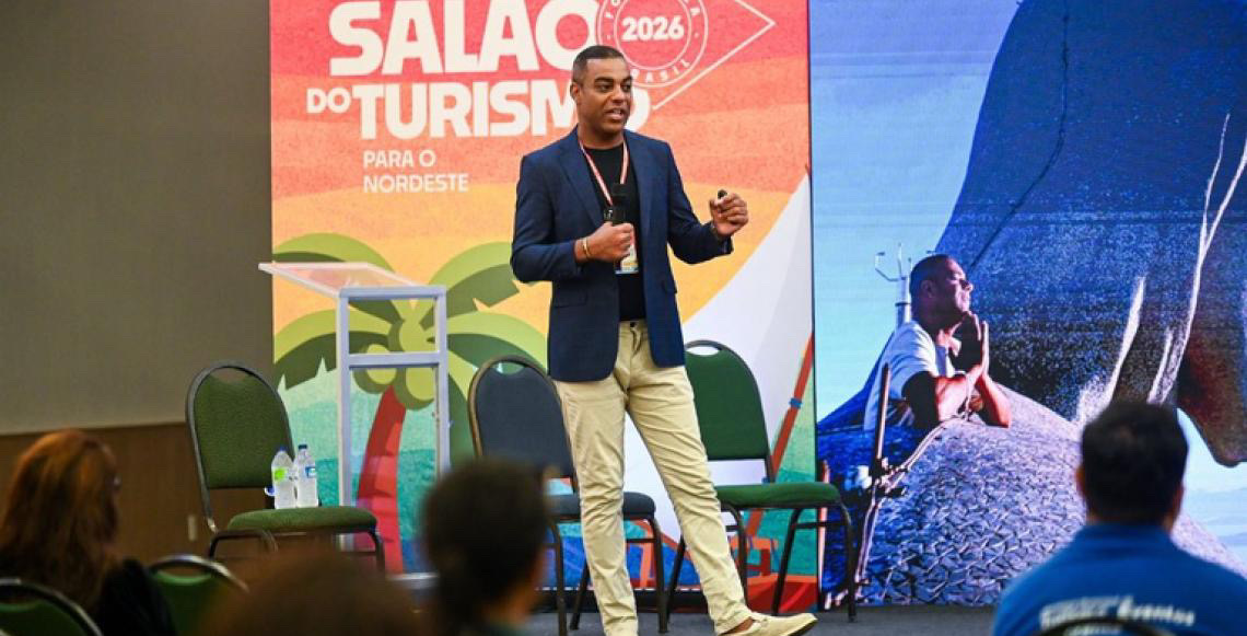Robson Jesus, recordista do Guinness diz, no Salão do Turismo, que Brasil ‘é a bola da vez’