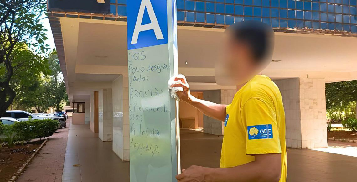 Plano Piloto, no Distrito Federal intensifica recuperação de placas e reforça combate à pichação