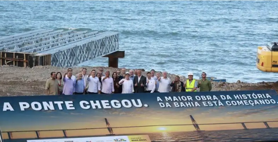 Empresa chinesa inicia construção de ponte marítima em Salvador, no Brasil