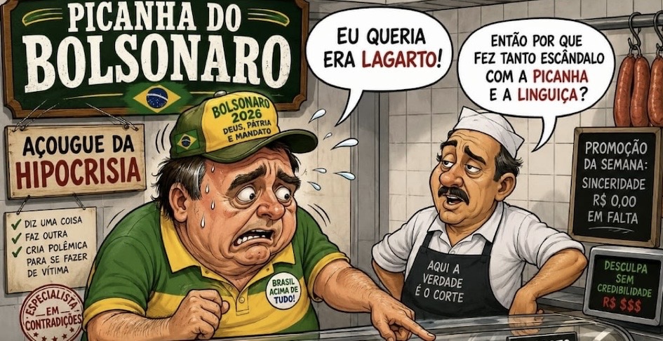 A opinião pessoal do colunista de politica Miguel Lucena: Dono da picanha de Bolsonaro queria um lagarto