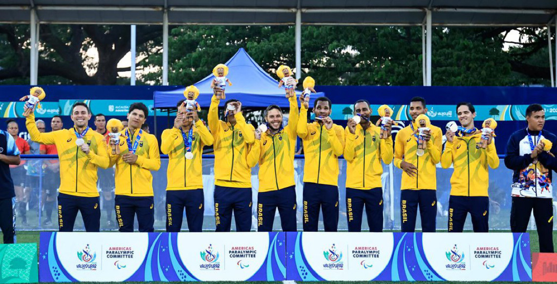 Brasil encerra Jogos Parasul-Americanos com ouro no futebol de cegos 