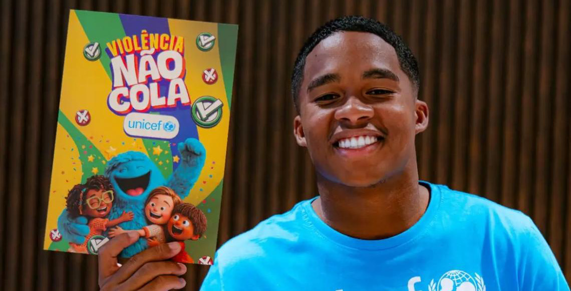 Unicef Brasil nomeia jogador Endrick, do Real Madrid, seu novo embaixador