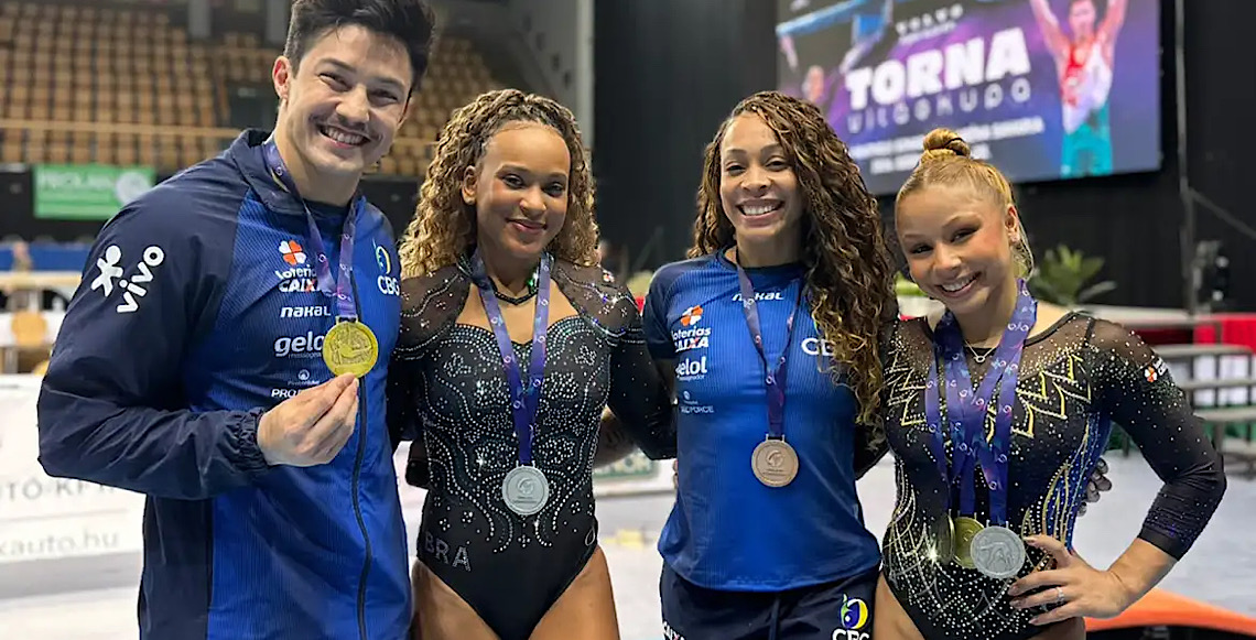 Brasil fecha Copa do Mundo da Hungria de Ginástica Artística com mais cinco pódios 