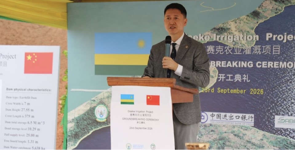 Ruanda e China lançam projeto de irrigação de 47 milhões de dólares para impulsionar a transformação agrícola