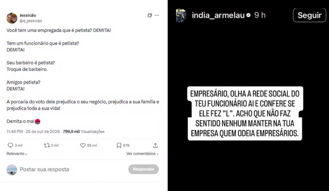 Bolsonaristas divulgam listas de boicote a empresas e falam em demitir petistas após reeleição de Lula