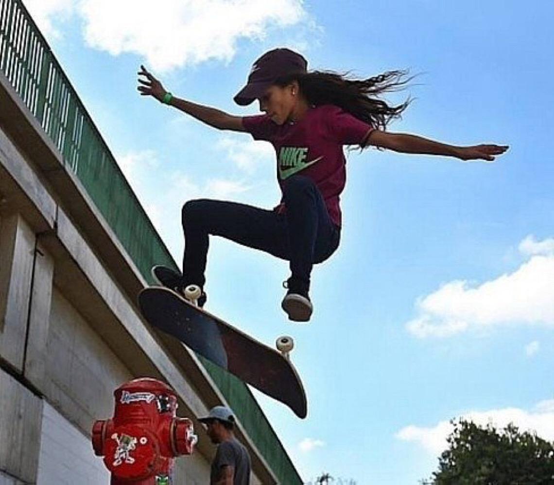 Rayssa Leal (13 anos), a mais jovem atleta brasileira a competir nas Olimpíadas