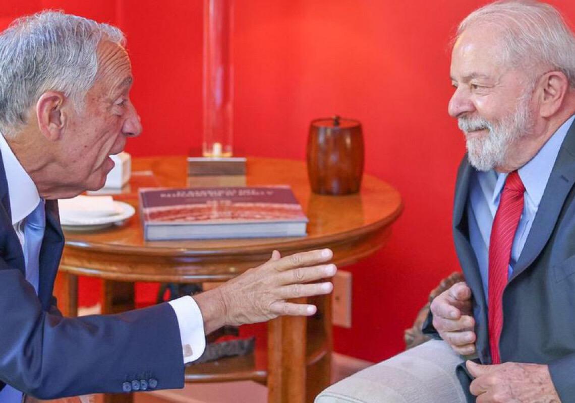 Lula se reúne com presidente de Portugal; Bolsonaro cancelou agenda com europeu