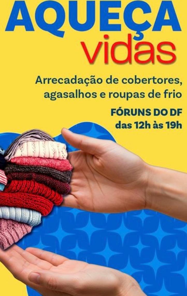 Doe cobertores e roupas de frio e ajude crianças e adolescentes vulneráveis do Distrito Federal