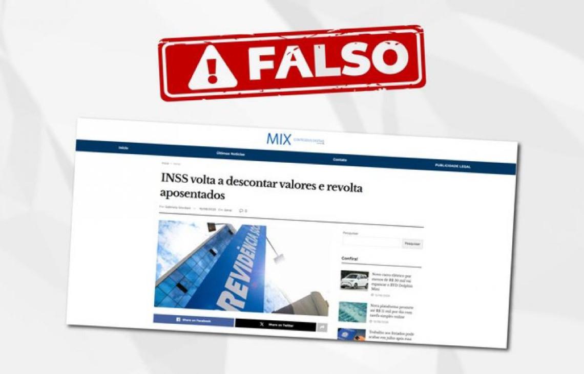 É falso que o INSS voltou a descontar valores de aposentados e pensionistas