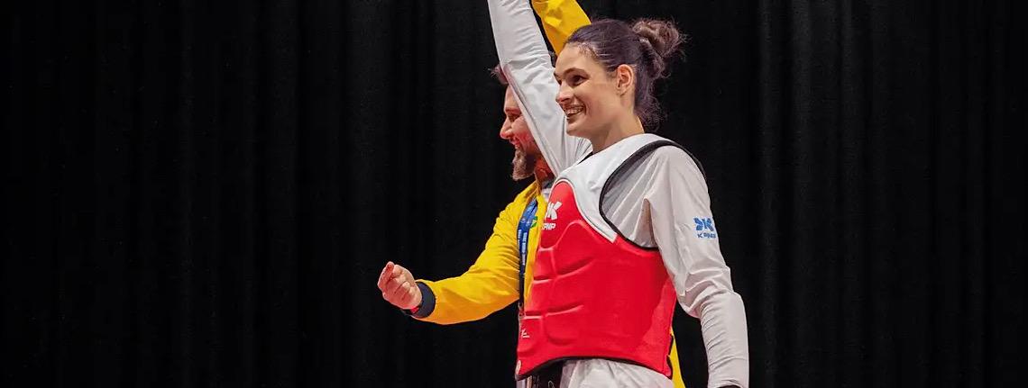 Jogos Mundiais Universitários: Maria Clara Pacheco é ouro no taekwondo 