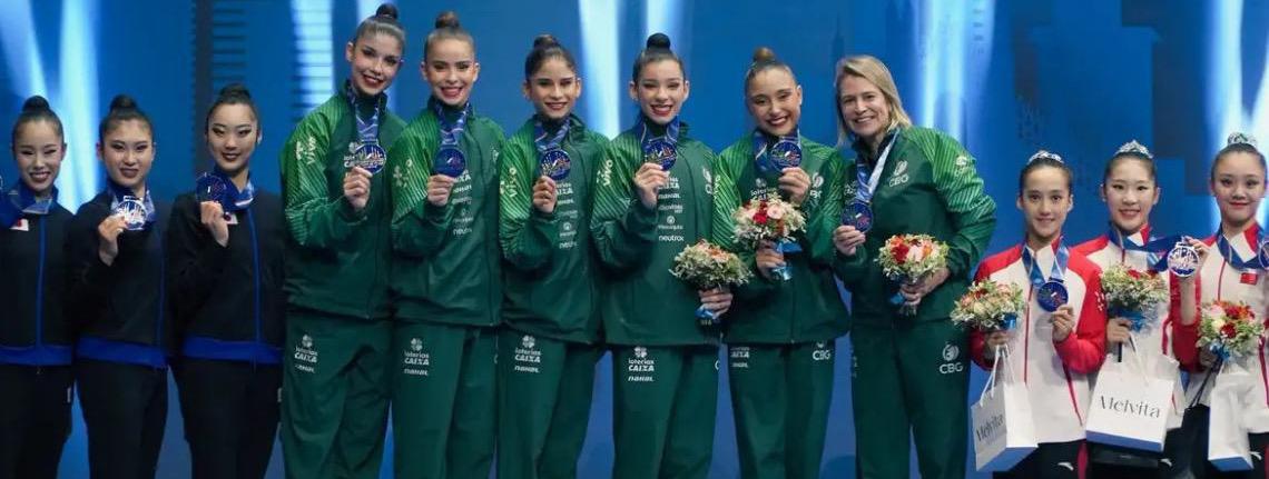 Ginástica rítmica: Brasil leva ouro inédito na Copa do Mundo, em Milão
