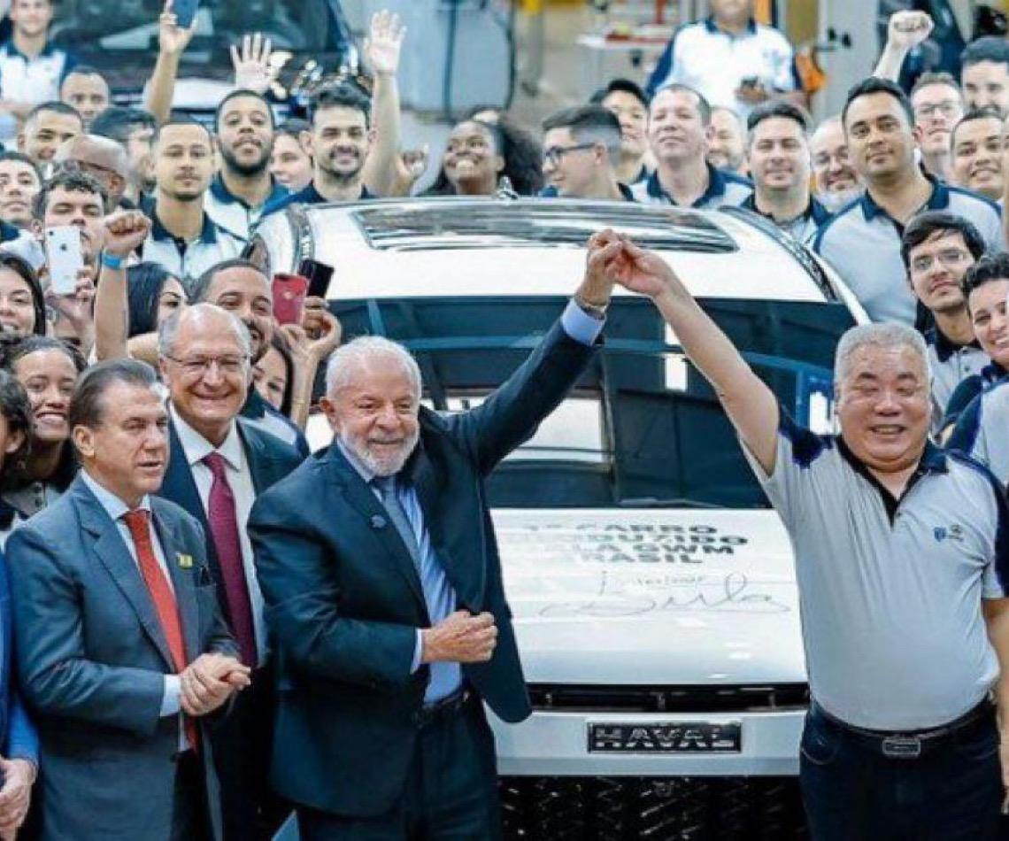 'Vocês vieram para o país certo, que tem um povo trabalhador', diz Lula na inauguração da primeira fábrica da GWM