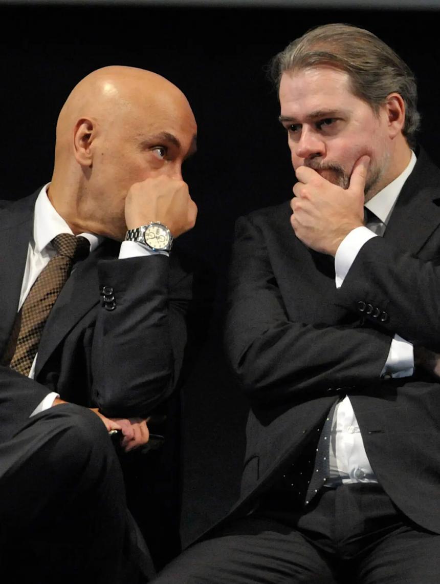 Toffoli defende autocontenção no STF, e Moraes fala em 'demonização de palestras'