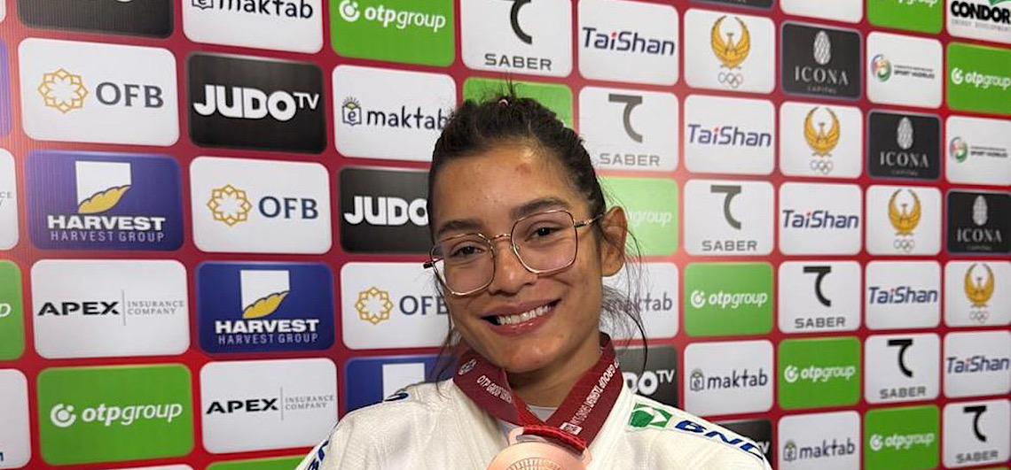 Brasileira Jéssica Lima é bronze no 1º dia do Grand Slam de judô no Uzbequistão 