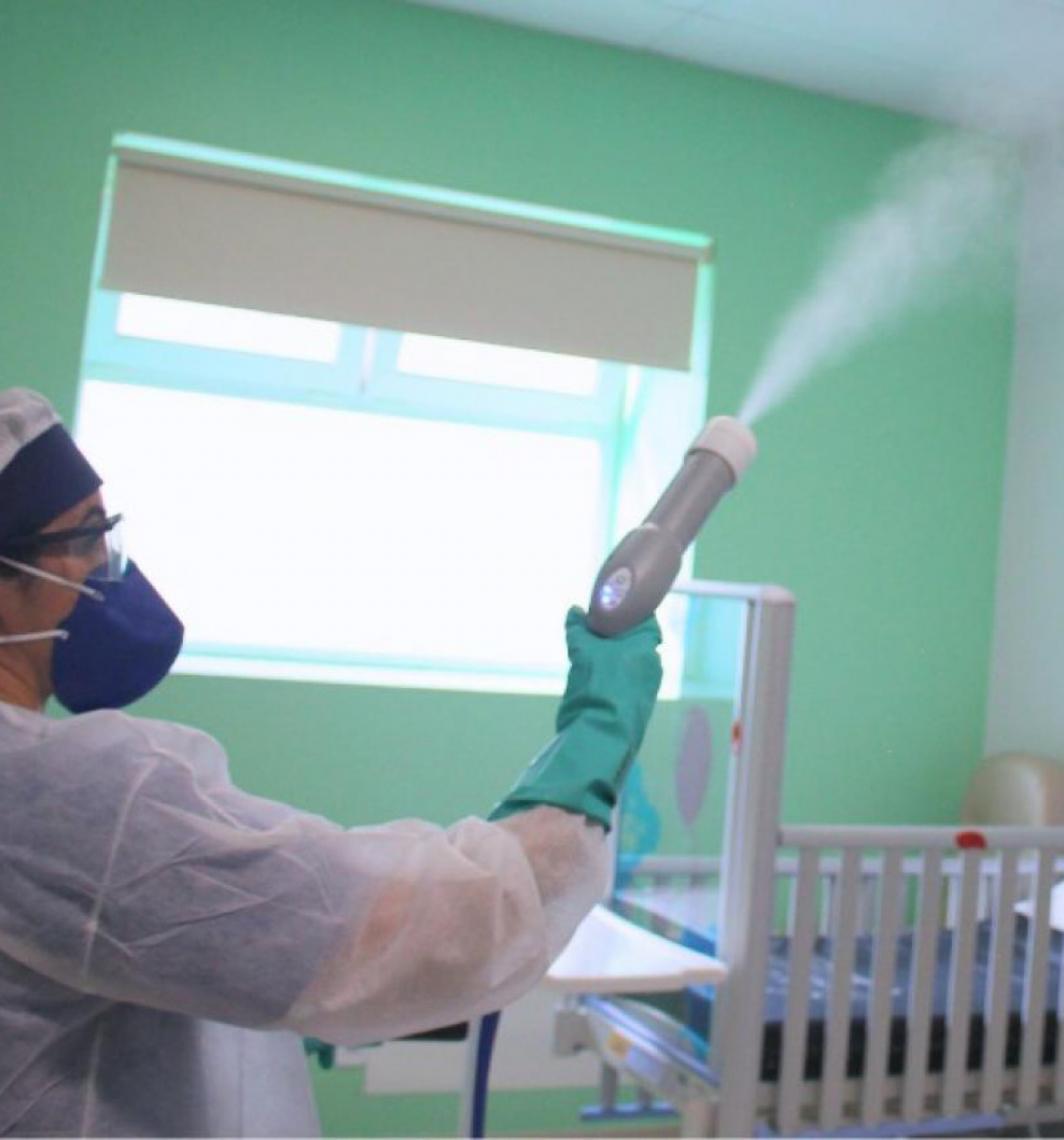Hospital da Criança de Brasília reduz em 50% o tempo de liberação de leitos com nova tecnologia de higienização