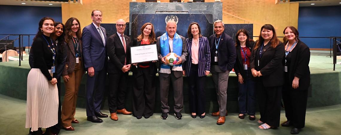 Zico e Flamengo juntam-se à iniciativa da ONU Futebol para os ODS, em Nova Iorque
