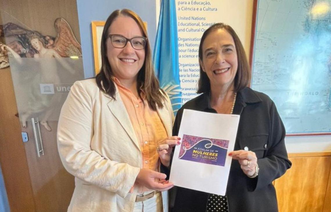 MTur convida Unesco para Fórum de Mulheres no Turismo e amplia cooperação internacional