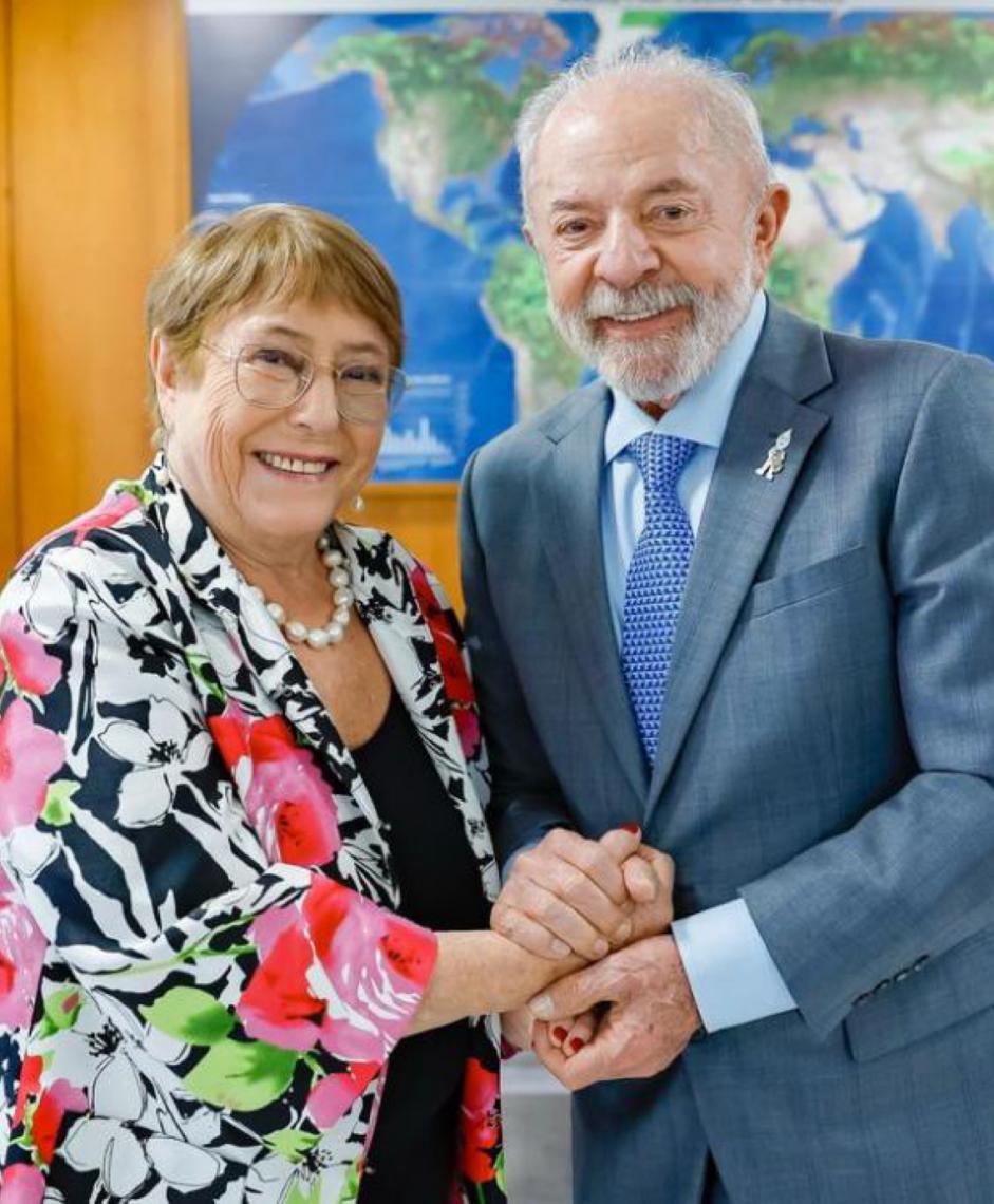 Lula recebe Michelle Bachelet e reafirma apoio para ela chefiar ONU