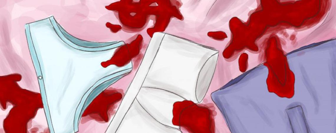 Campanha sobre pobreza menstrual leva mancha de sangue à capa de jornais sul-africanos