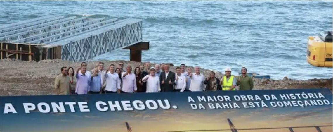Empresa chinesa inicia construção de ponte marítima em Salvador, no Brasil