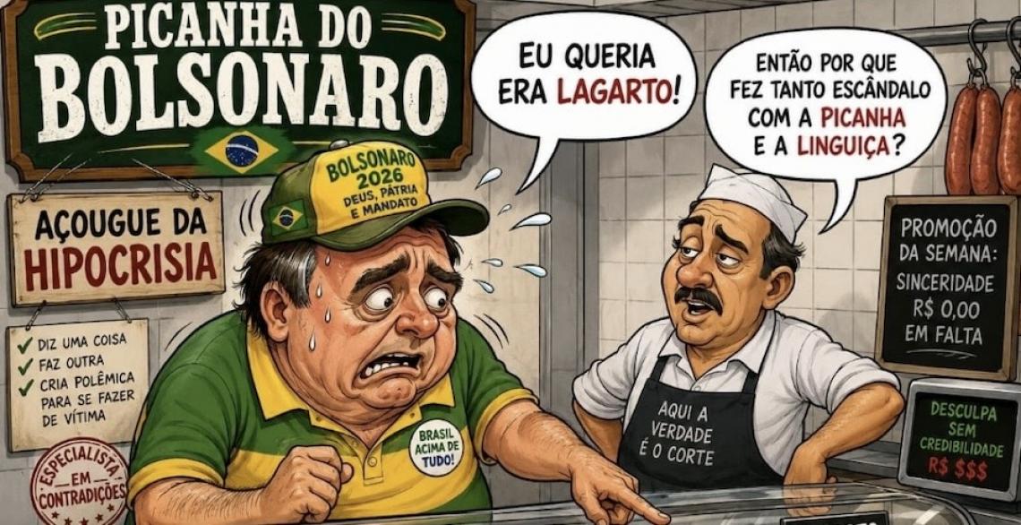 A opinião pessoal do colunista de politica Miguel Lucena: Dono da picanha de Bolsonaro queria um lagarto