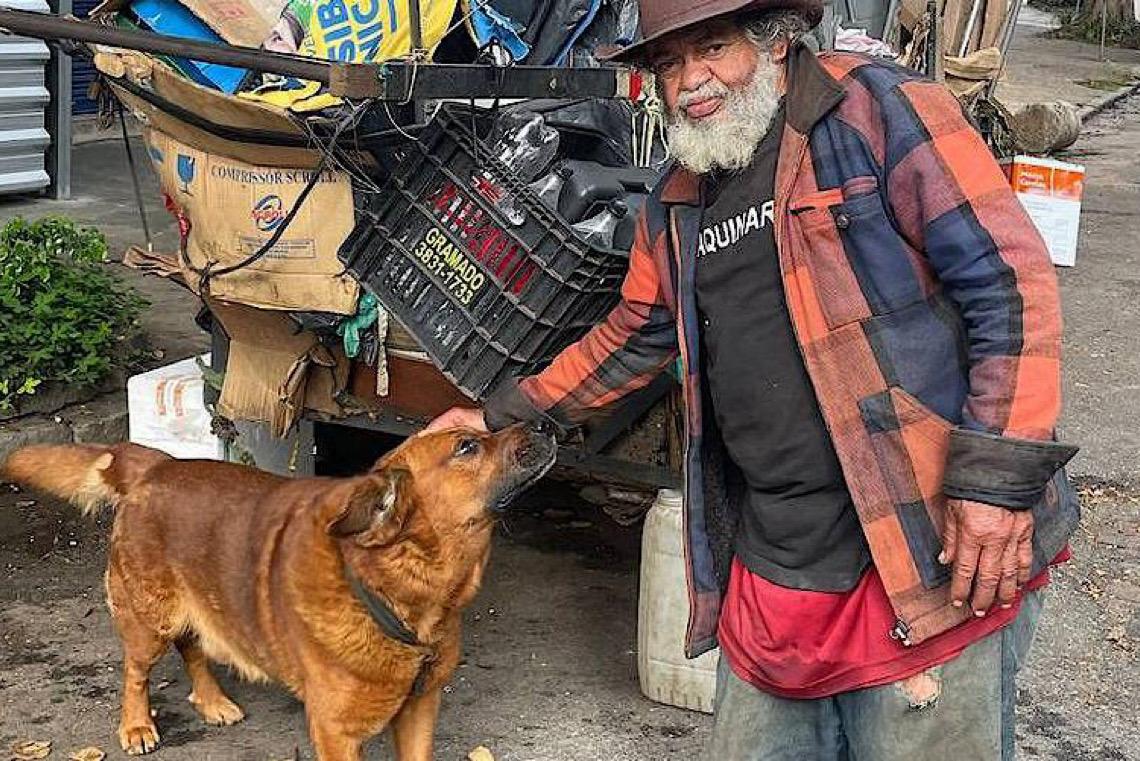 Vizinhos se juntam para resgatar cachorro e tentam tirar tutor das ruas em São Paulo