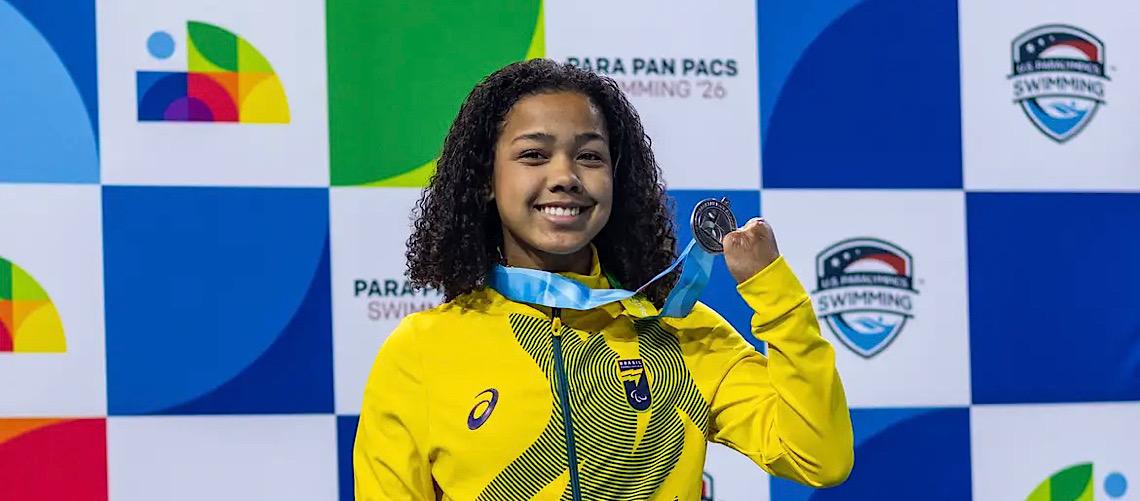 Parapan-Pacífico: Nadadora Alessandra quebra recorde mundial 