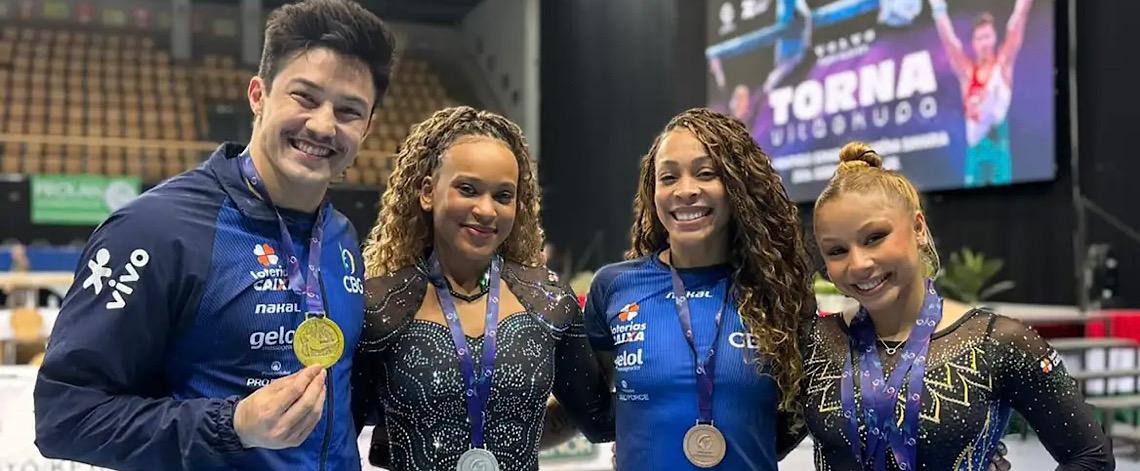 Brasil fecha Copa do Mundo da Hungria de Ginástica Artística com mais cinco pódios 
