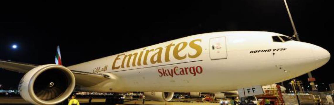 Empresa de transporte aéreo Emirates SkyCargo embarca mais a partir de São Paulo 